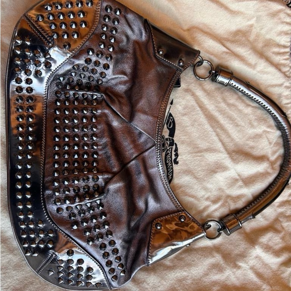 BURBERRY Alverton Studded Hobo Bag EUC